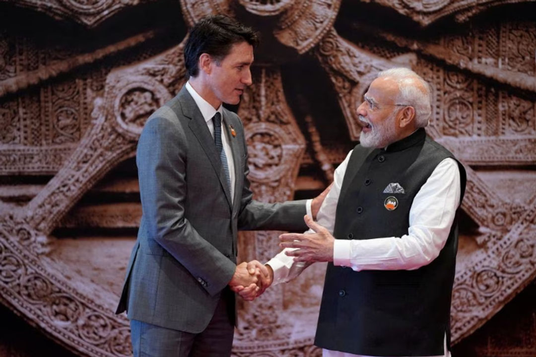 Perdana Menteri India Narendra Modi dan Perdana Menteri Kanada Justin Trudeau