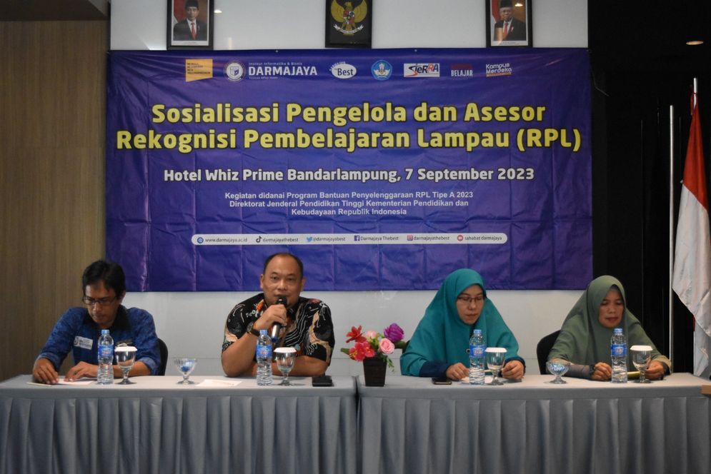 IIB) Darmajaya menggelar Sosialisasi Pengelola dan Asesor Rekognisi Pembelajaran Lampau (RPL) bertempat di Whiz Prime Hotel.