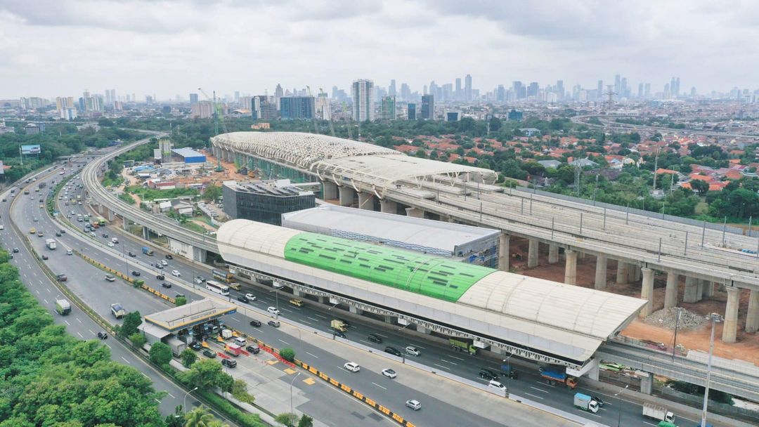 kawasan Stasiun Halim saat konstruksi