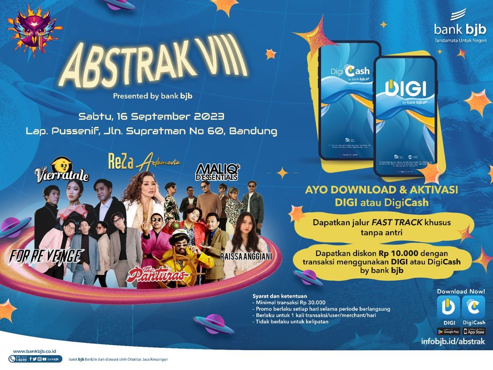 bank bjb Tebar Rewards untuk Pengguna DIGI dan DigiCash di Pentas Seni ABSTRAK VIII