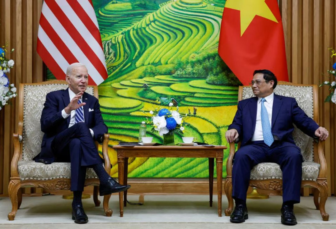 Presiden AS Joe Biden dan Perdana Menteri Vietnam Pham Minh Chinh