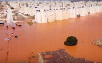 Kondisi kota di Libya usai banjir bandang awal pekan ini.