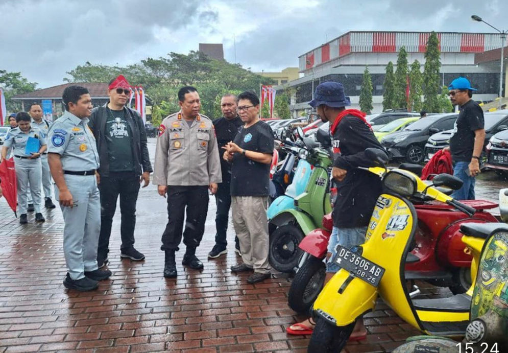 Jasa Raharja bersama Kepolisian Daerah Maluku (Polda Maluku) menggelar Gathering Kampus dan Komunitas Otomotif Basudara Manise