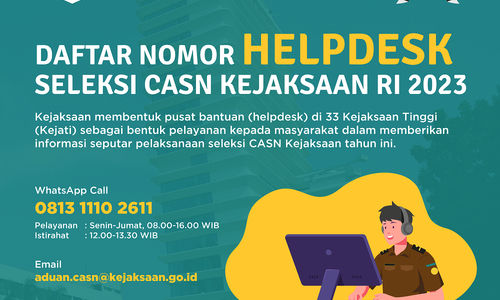 Jaring talenta terbaik, Kejaksaan RI buka helpdesk rekrutmen CASN di 33 Kejati