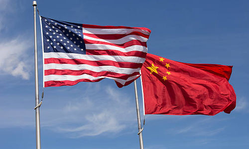 Ilustrasi hubungan Amerika Serikat dan China.