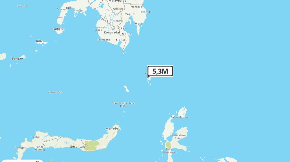 Pusat gempa berada di laut 18 km Baratdaya Melonguane