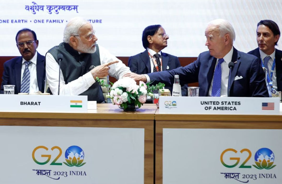 Presiden AS Joe Biden dan Perdana Menteri India Narendra Modi 