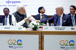 Presiden AS Joe Biden dan Perdana Menteri India Narendra Modi 