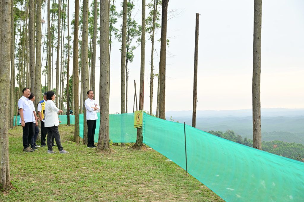 
Presiden Jokowi bersama sejumlah pejabat menikmati suasana pagi di kawasan IKN, Penajam Paser Utara, Kaltim, Jumat (22/09/2023). (Foto: BPMI Setpres)