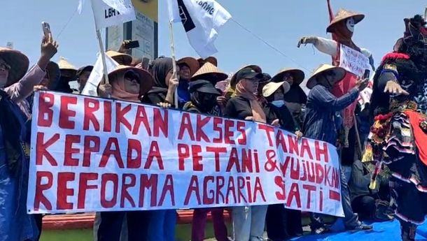 Hari Tani Nasional, Petani Demo soal Lahan Kota Baru