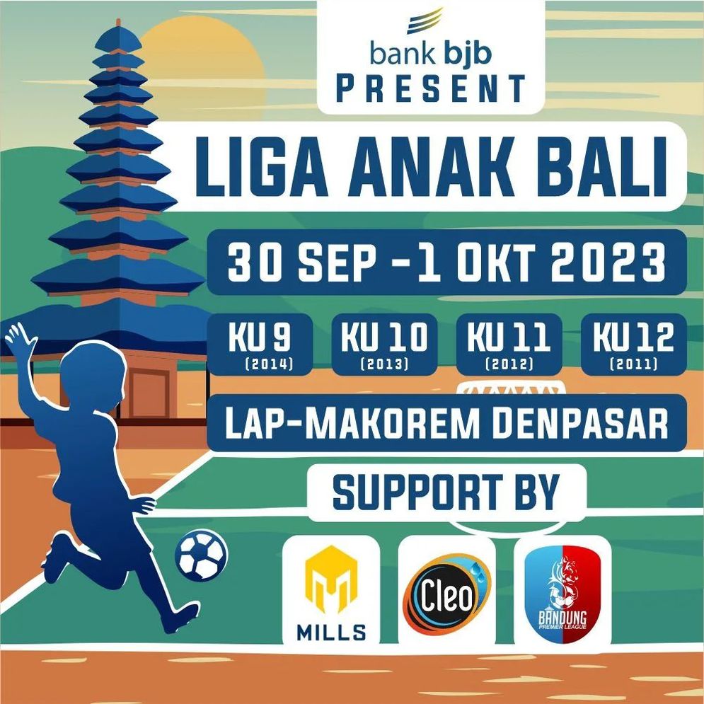 Beri Dukungan Sepak Bola Usia Dini, bank bjb Gelar Liga Anak Bali 2023