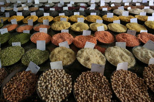 Ilustrasi Beras dan Kacang Lentil