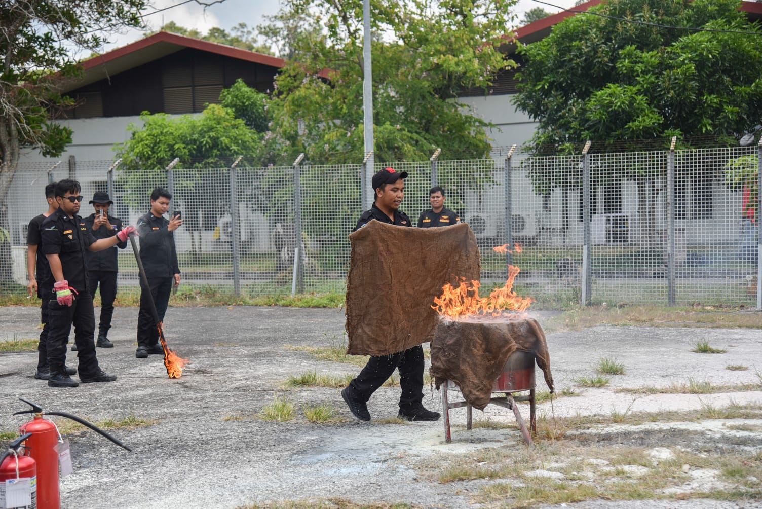 Bandara SAMS Sepinggan Gelar Latihan Pencegahan Kebakaran, pada Kamis (28/9/2023)