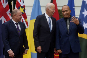 Presiden AS Joe Biden, Presiden Kiribati Taneti Maamau, Perdana Menteri Kepulauan Cook Mark Brown