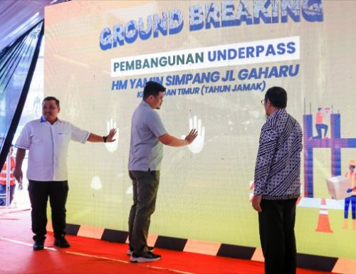 Wali Kota Medan Bobby Nasution Resmikan Pembangunan Underpass Jalan HM Yamin