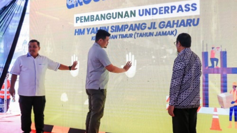 Wali Kota Medan Bobby Nasution Resmikan Pembangunan Underpass Jalan HM Yamin
