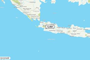 Pusat gempa berada di darat 30 km Tenggara Kab. Sukabumi