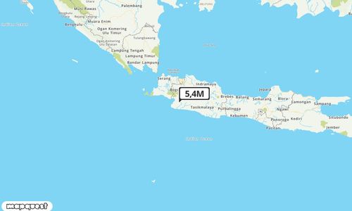 Pusat gempa berada di darat 30 km Tenggara Kab. Sukabumi
