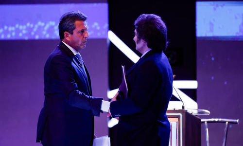 Calon Presiden Argentina Sergio Massa dan Javier Milei