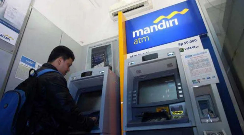 Ilustrasi atm Bank Mandiri