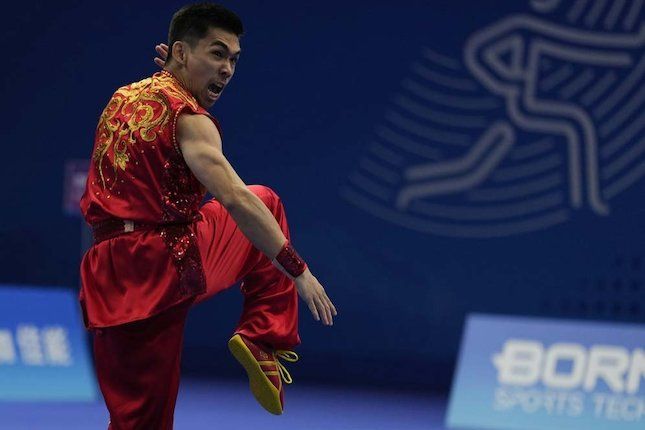 Medali emas ketiga di Asian Games 2023, disumbangkan oleh Harris Horatlus yang turun di nomor nangun putra.