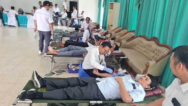 PTPN VII Bersama PMI Lampung Berhasil Kumpulkan 71 Kantong Darah