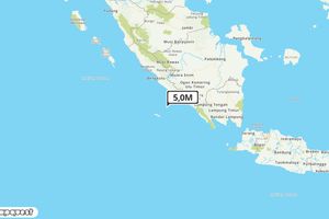 Pusat gempa berada di laut 24 km TimurLaut Enggano