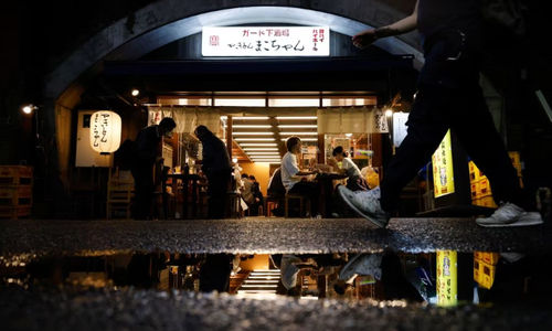 Restoran di distrik Shimbashi di Tokyo