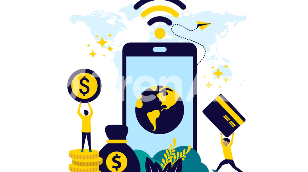 Ilustrasi Kelancaran Transaksi Keuangan Digital dengan Akses Internet Cepat.