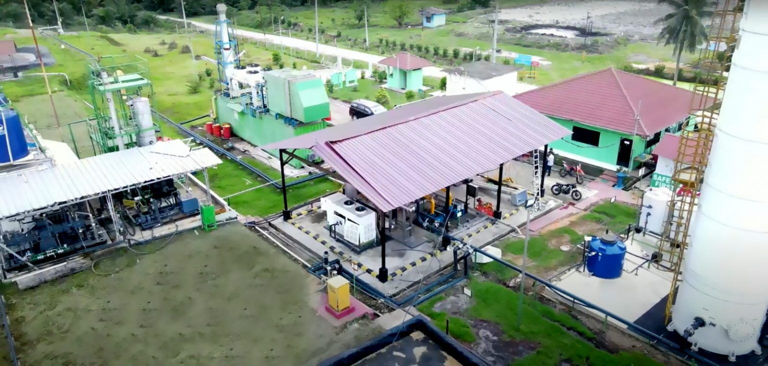 Lokasi produksi Bio CNG di salah satu unit Pabrik Kelapa Sawit PTPN V