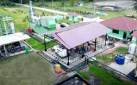 Lokasi produksi Bio CNG di salah satu unit Pabrik Kelapa Sawit PTPN V