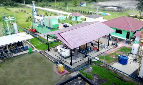 Lokasi produksi Bio CNG di salah satu unit Pabrik Kelapa Sawit PTPN V