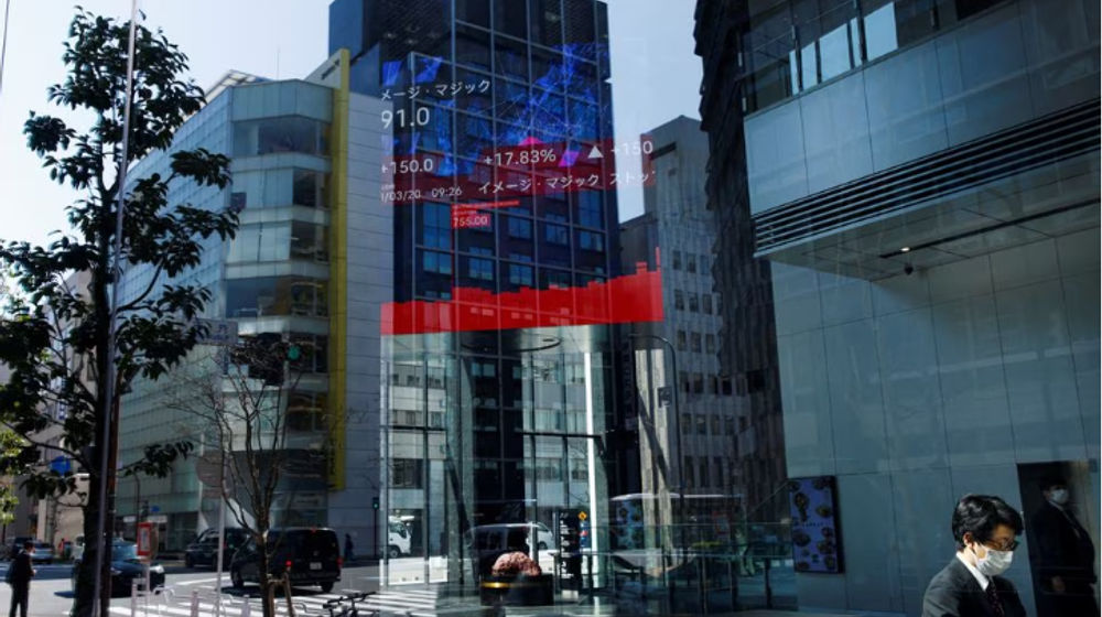 Papan Elektronik yang Menunjukkan Visualisasi Saham