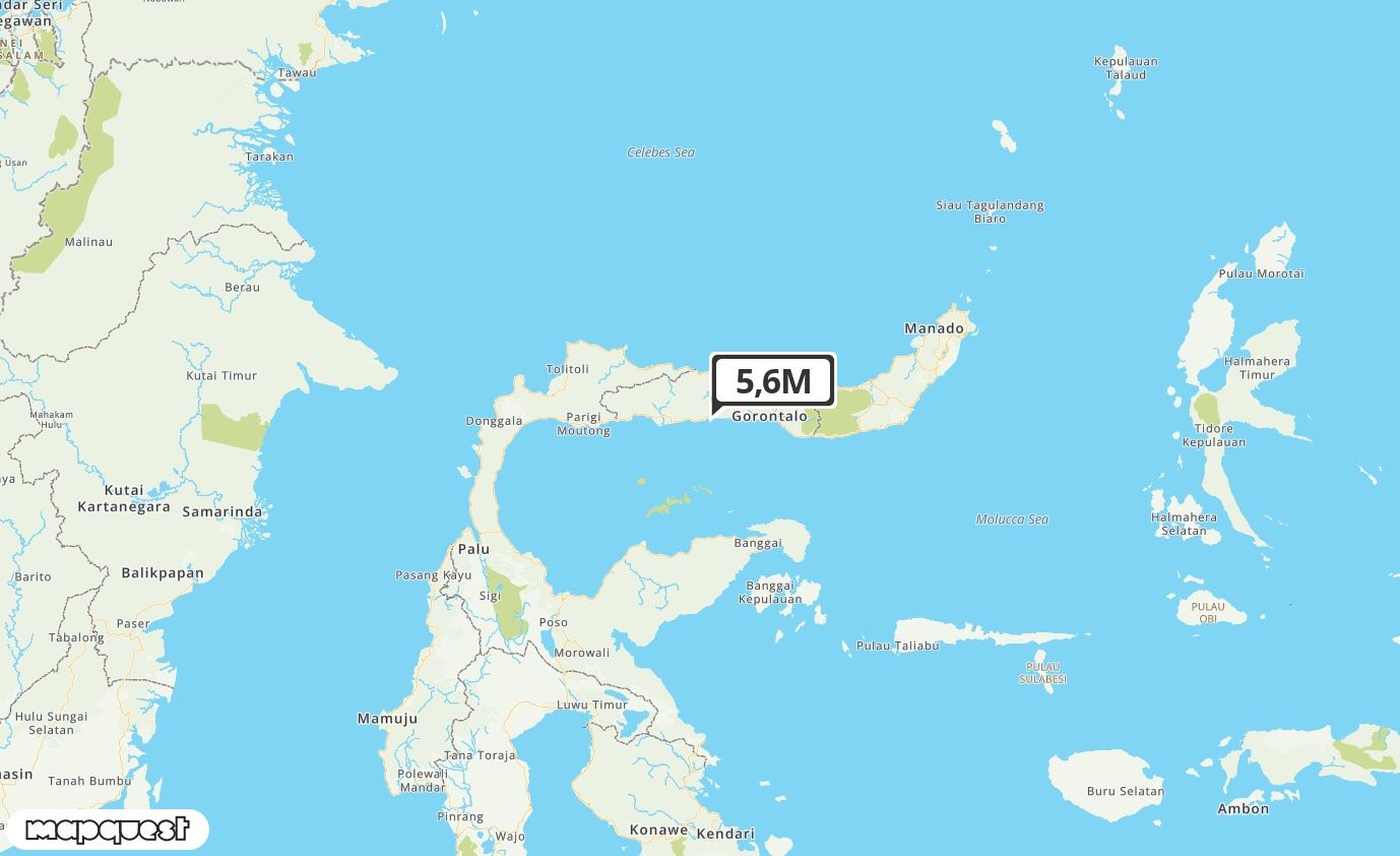 Pusat gempa berada di laut 17 km BaratDaya Boalemo