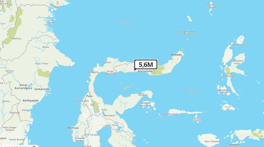 Pusat gempa berada di laut 17 km BaratDaya Boalemo
