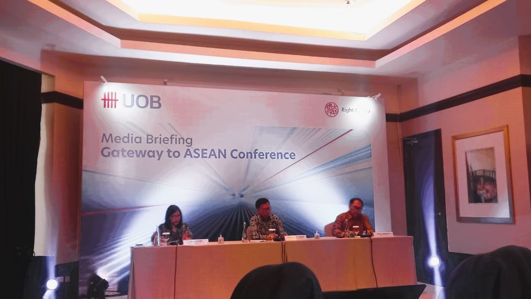 Konferensi pers UOB Gateway to ASEAN Conference 2023 di  Jakarta, Senin, 9 Oktober 2023. 