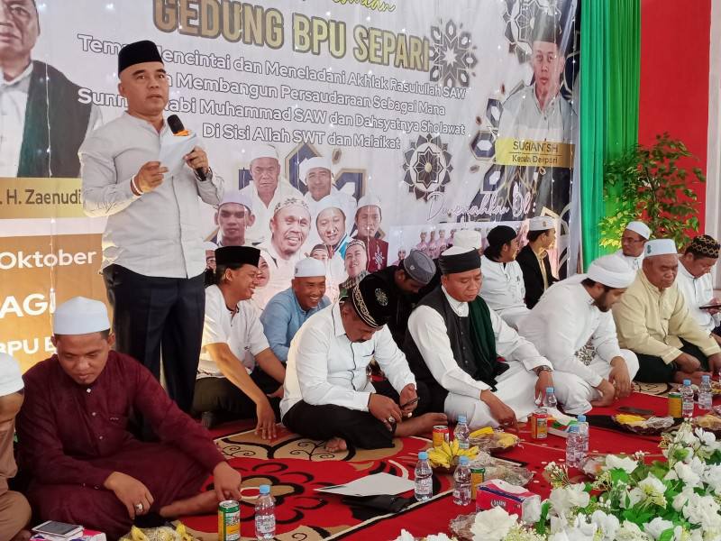 Peringatan Maulid Nabi Muhammad SAW, Asisten I Resmikan BPU Desa Separi