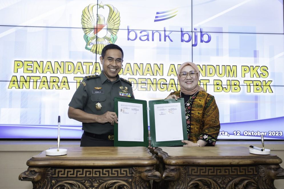 bank bjb Tandatangani Adendum Perpanjangan PKS dengan TNI AD, Semakin Memperkuat Sinergi dan Kolaborasi Bisnis