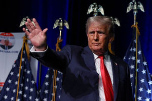 Mantan Presiden AS dan Calon Presiden dari Partai Republik Donald Trump