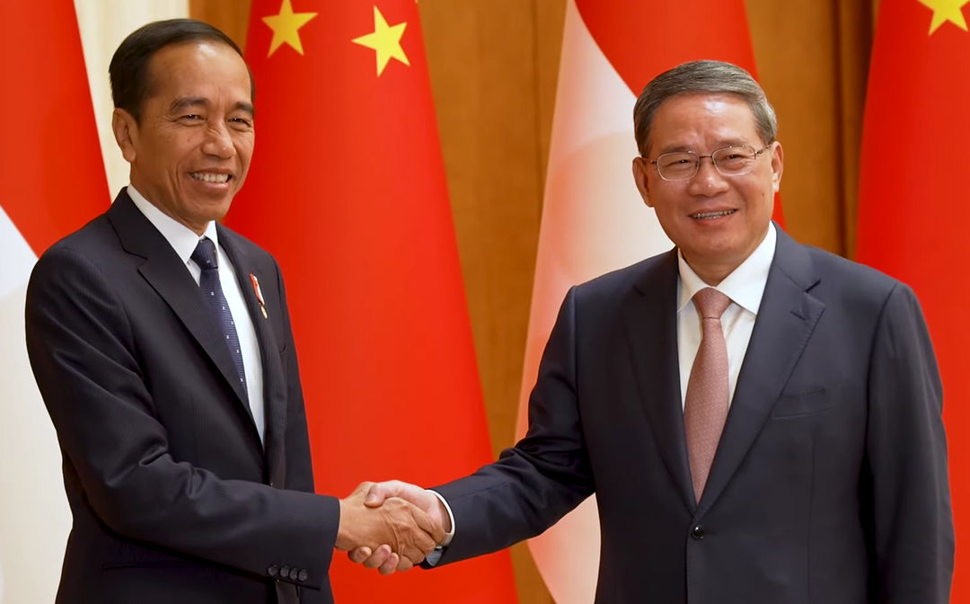 Pertemuan Presiden Jokowi dengan Perdana Menteri China (Foto: Tangkapan Layar Youtube Sekretariat Kepresidenan)