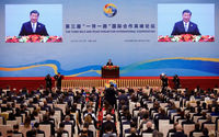 Presiden China Xi Jinping dalam Upacara Pembukaan Belt and Road Forum