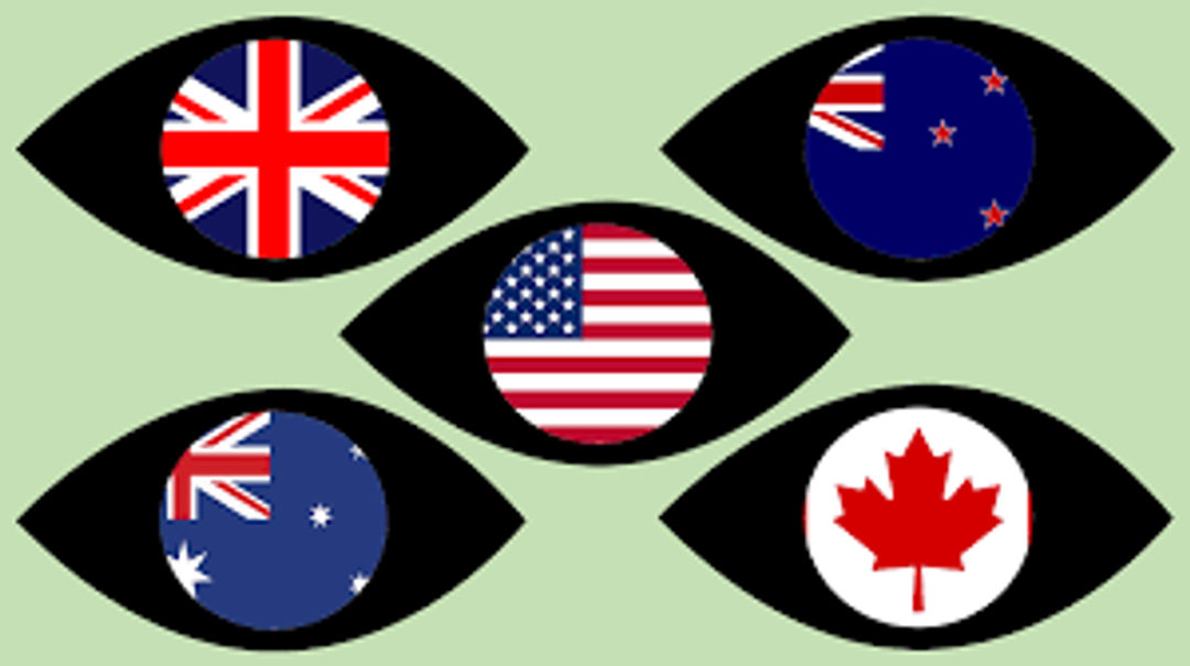 Ilustrasi negara Five Eyes.