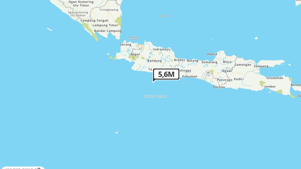 Pusat gempa berada di laut 114 km Barat Daya Garut