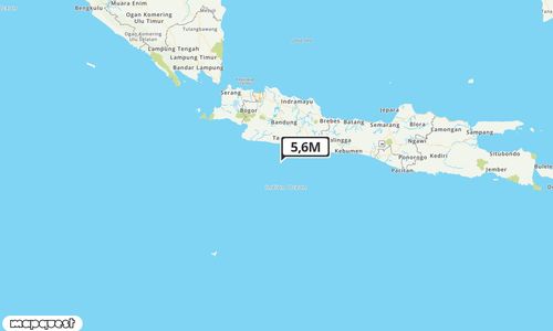 Pusat gempa berada di laut 114 km Barat Daya Garut