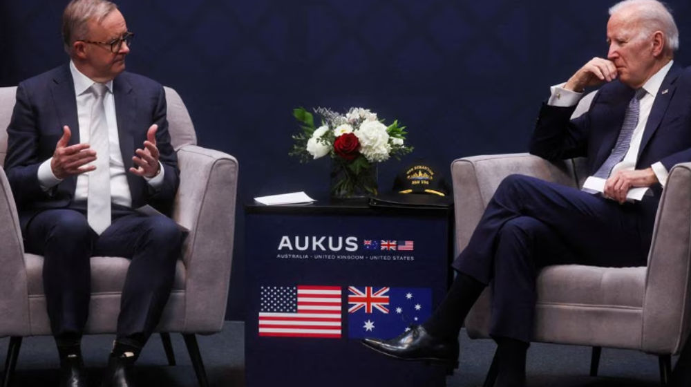 Presiden AS Joe Biden dan Perdana Menteri Australia Anthony Albanese di Navy Gateway Inns and Suites, di San Diego, California 