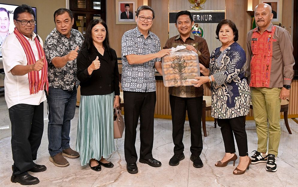 Pj Gubernur Sumut Hassanudin menerima audiensi Bupati Karo Cory Sebayang 