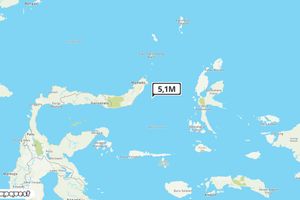 Pusat gempa berada di Laut 69 km Tenggara Ratahan