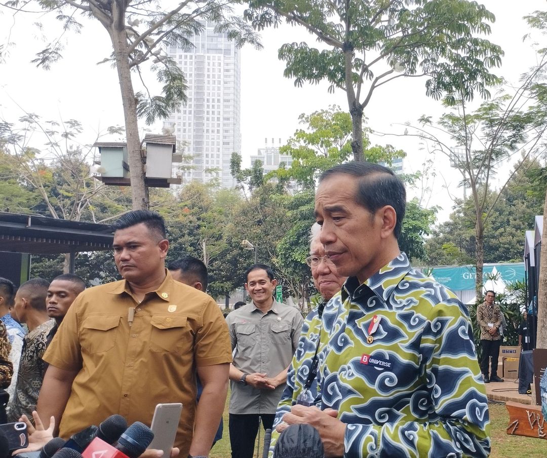 Presiden Joko Widodo di Hutan Kota , Selasa 24 Oktober 2023 (Foto: TrenAsia/Debrinata)