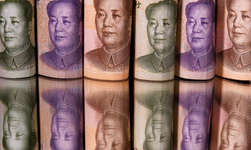 Ilustrasi Uang kertas Yuan China