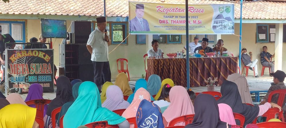  Anggota DPRD Provinsi Sumatera Selatan asal daerah pemilihan IX (Kabupaten Musi Banyuasin), Drs Tamrin M Si memanfaatkan masa reses tahap III tahun 2023 untuk turun ke sejumlah desa di wilayah yang masuk lingkup Dapil IX. 